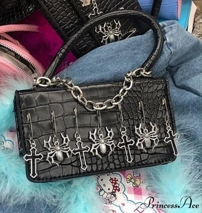 Harajuku Gothic Punk Spice Cross Spider Rabbit Dark Messenger Bag big style 5 / one size