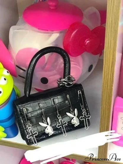 Harajuku Gothic Punk Spice Cross Spider Rabbit Dark Messenger Bag small style 2 / one size