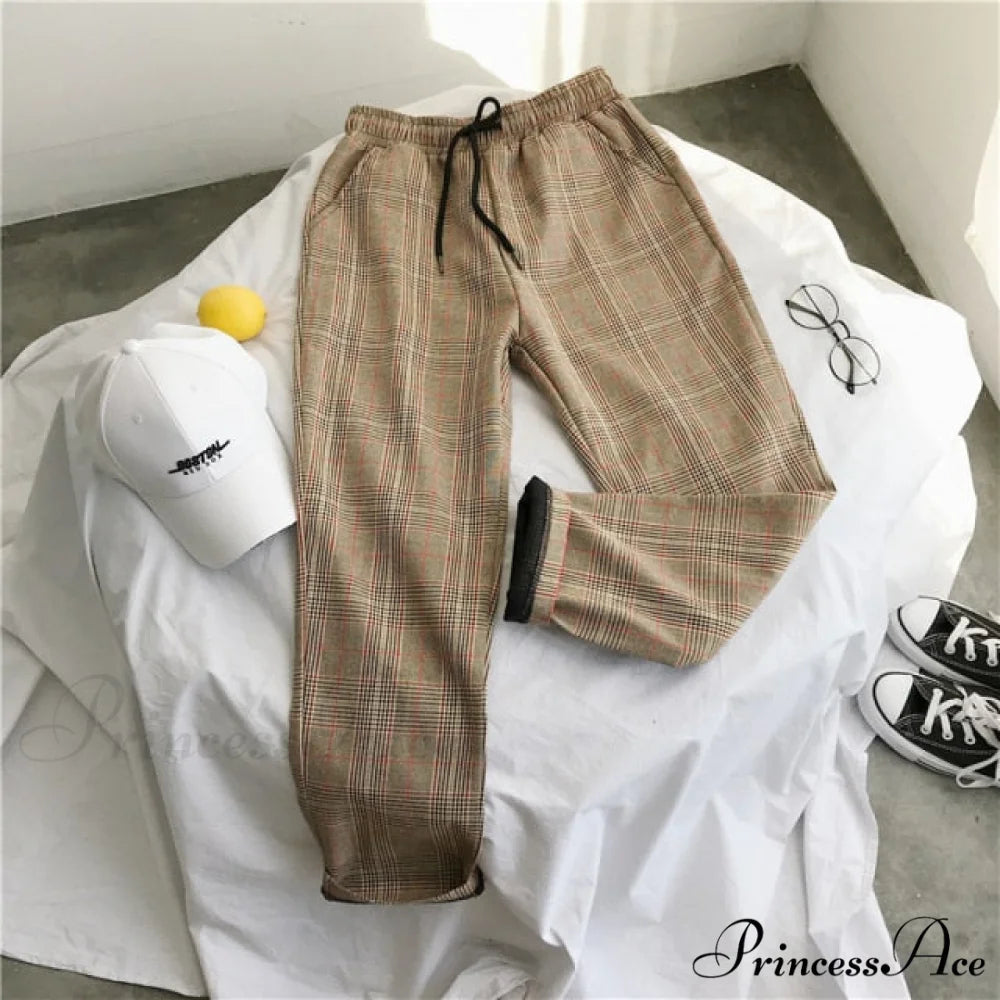 Harem Ladies Causal Pants Plus Size Pants khaki / S