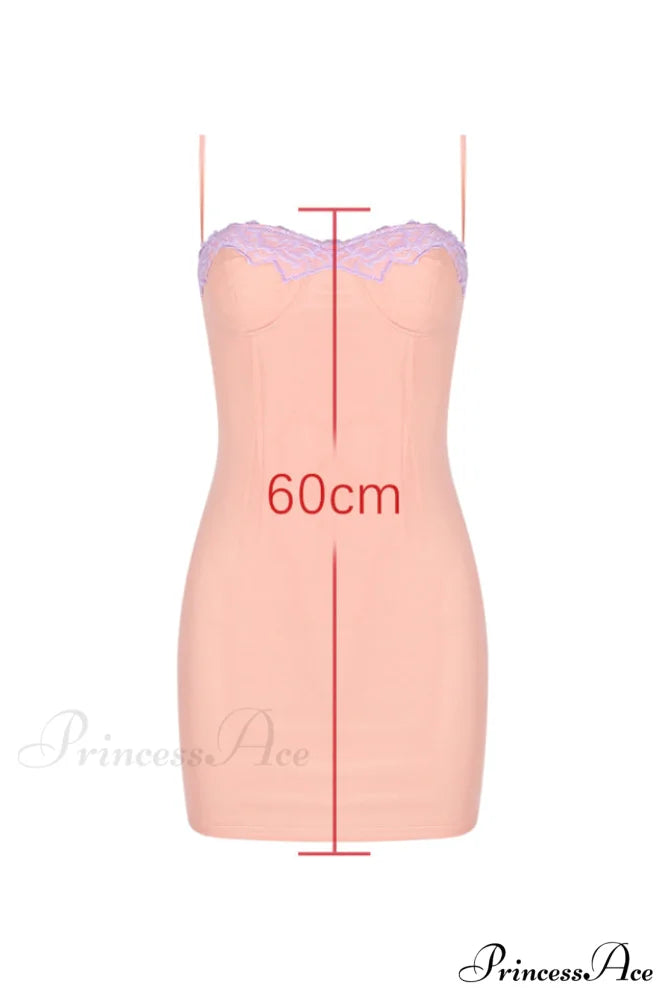 Harper Sorbet Lace Charming Trimmed Mini Dress