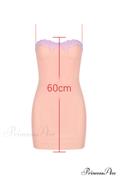 Harper Sorbet Lace Charming Trimmed Mini Dress