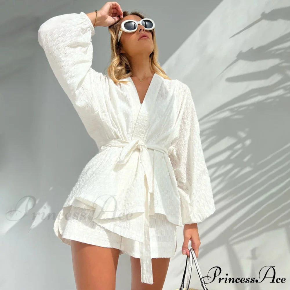 HAVANA Elegant CO-ORD SET White / S
