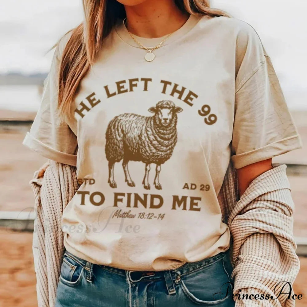 He Departed the 99 Retro Christian T-shirt Khaki / S t-shirt-250223