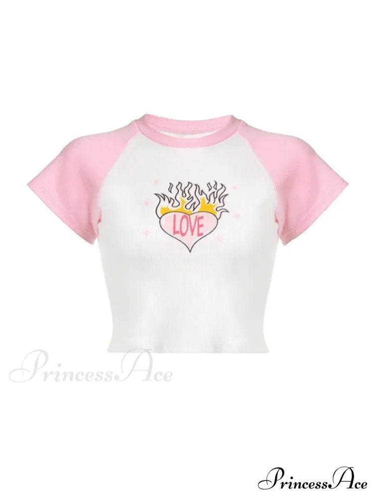 Heart Print Graceful Pocket Patch Jeans