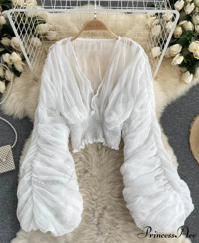 Heather Blouse White / One Size