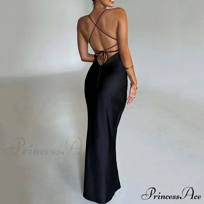 Heidi Formal Stylish Satin Lattice Dress