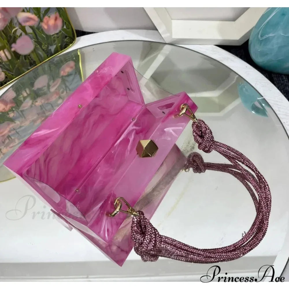 High-end Acrylic Gemstones Evening Clutch Marriage Bag clutchbag-250126