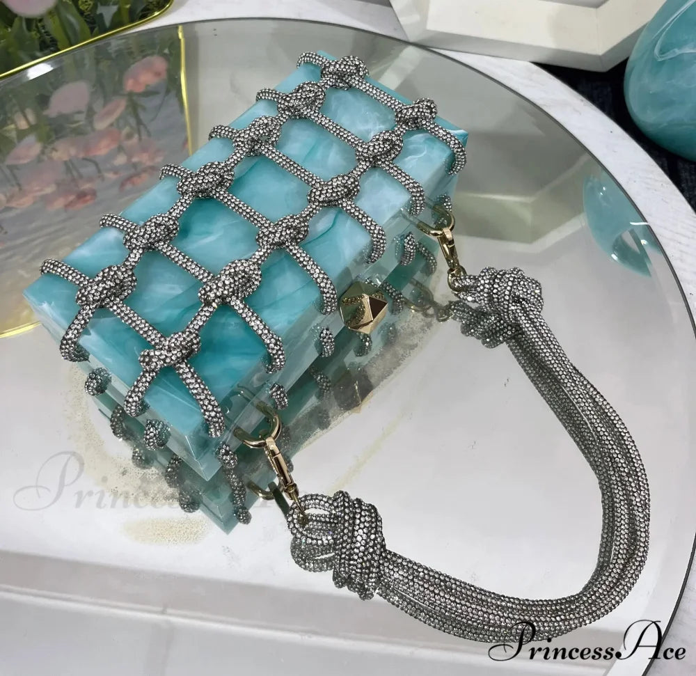High-end Acrylic Gemstones Evening Clutch Marriage Bag color2 clutchbag-250126