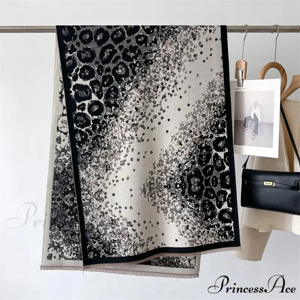 High-end Brand Cashmere Floral Scarf scarf-241228