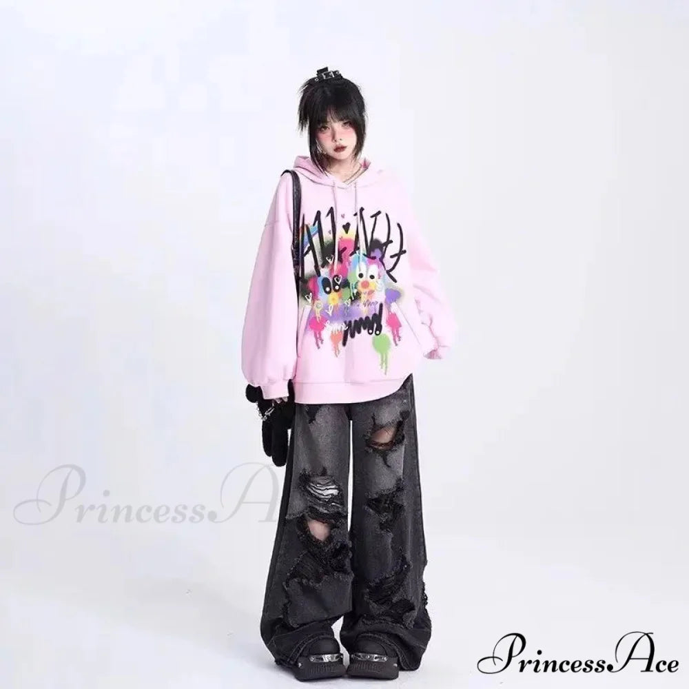 High-end Floor Length Trendy Brand Fashion Jean