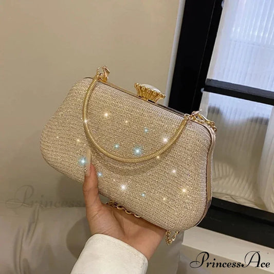 High-end Stylish Evening Sparkle Wedding Clutch Purse handbag-250126