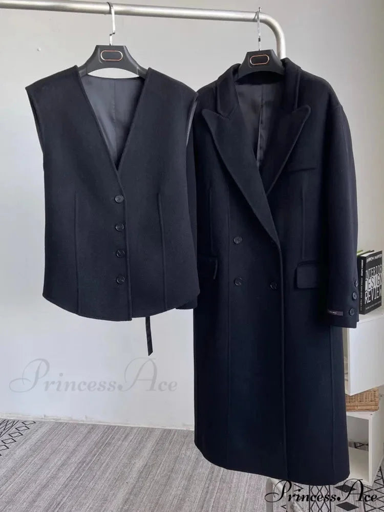 High-end Wool Cashmere Reversible Overcoat overcoats-241228