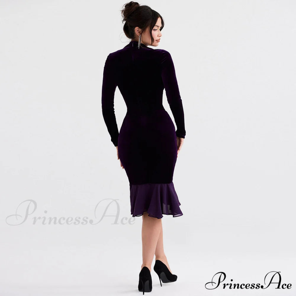 High Low Graceful Hem Tulle Skirt L / Purple