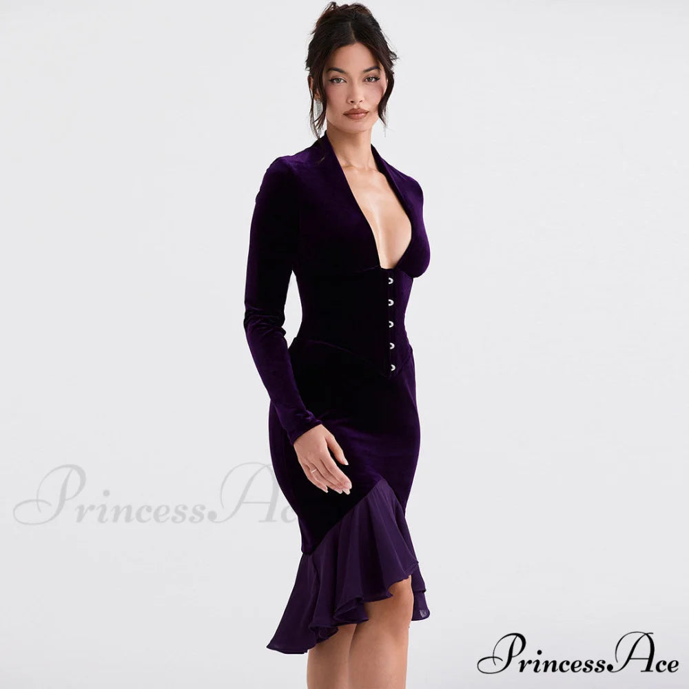 High Low Graceful Hem Tulle Skirt M / Purple