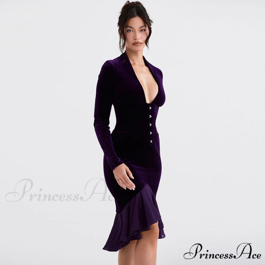 High Low Graceful Hem Tulle Skirt M / Purple