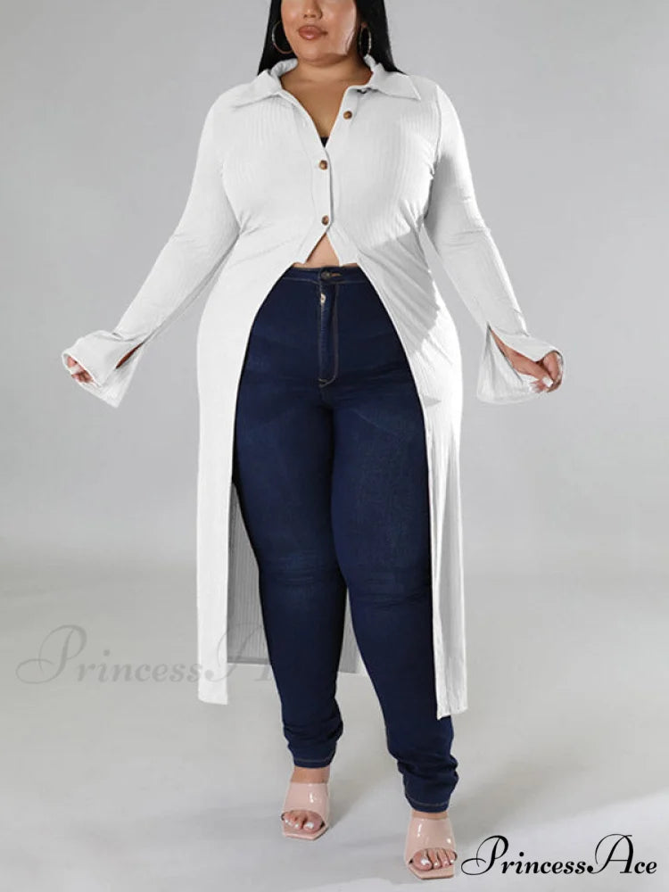 High Low Sequin Trendy Maxi Cocktail Dress White / L