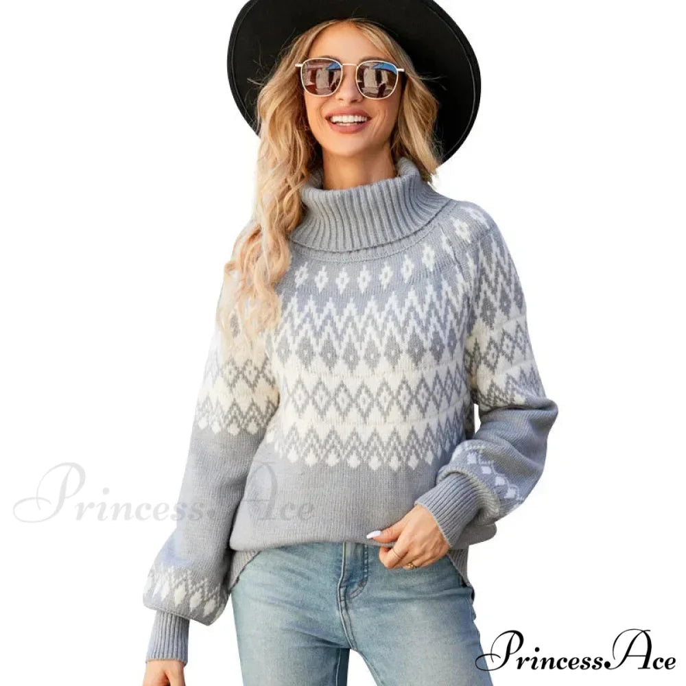 High-neck Basic Chunky Cozy Jumper swraters-241228