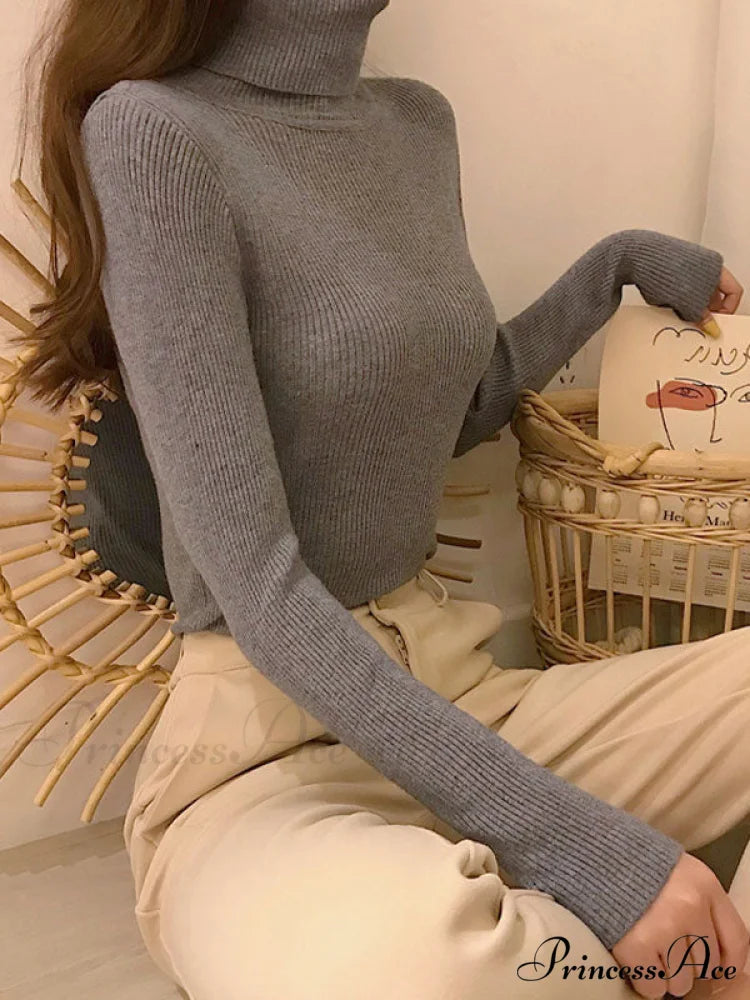 High Neck Bell Sleeve Sweater Wide Sophisticated Leg Pants Matching Set - Royal Blue