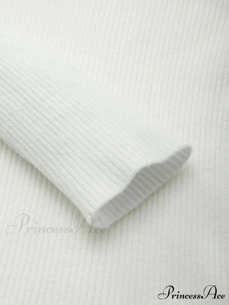 High Neck Bell Sleeve Sweater Wide Sophisticated Leg Pants Matching Set - Royal Blue