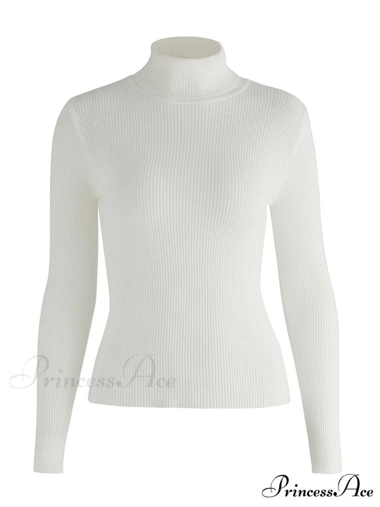 High Neck Bell Sleeve Sweater Wide Sophisticated Leg Pants Matching Set - Royal Blue