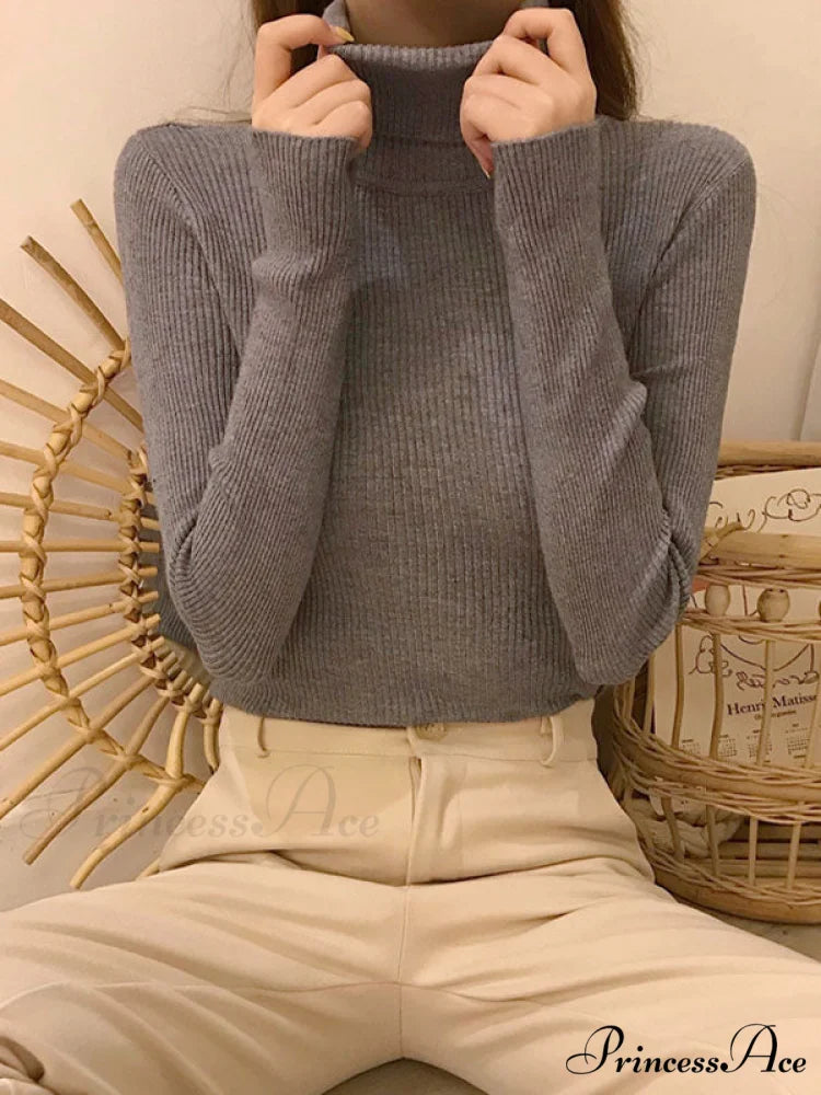 High Neck Bell Sleeve Sweater Wide Sophisticated Leg Pants Matching Set - Royal Blue