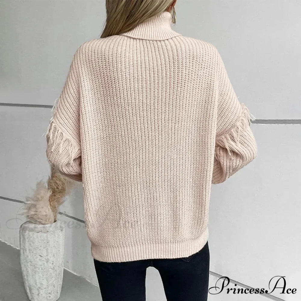 High-neck Urban Knitted Jumper swraters-241228