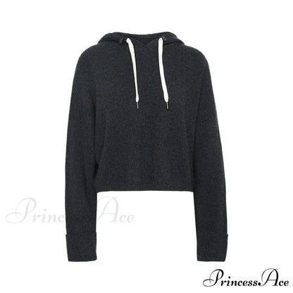 High Quality Luxury Cozy Woolen Stylish Comfortable 100% Warm Sweater Dark Grey / S