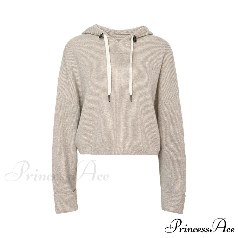 High Quality Luxury Cozy Woolen Stylish Comfortable 100% Warm Sweater GRAY / S