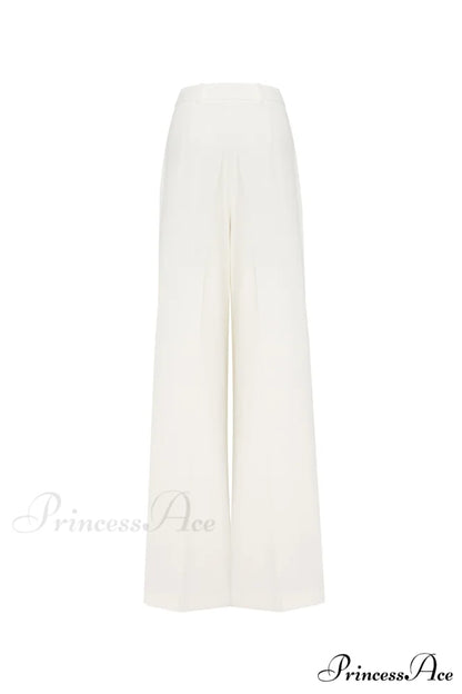High-Rise White Suit Charming Pants Xo Xo