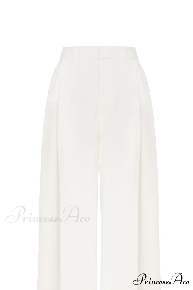 High-Rise White Suit Charming Pants Xo Xo