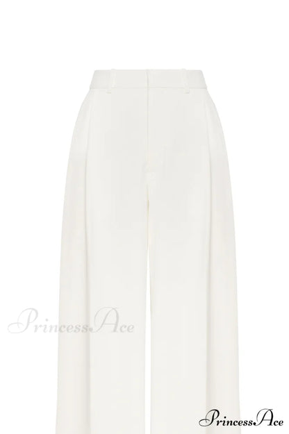 High-Rise White Suit Charming Pants Xo Xo