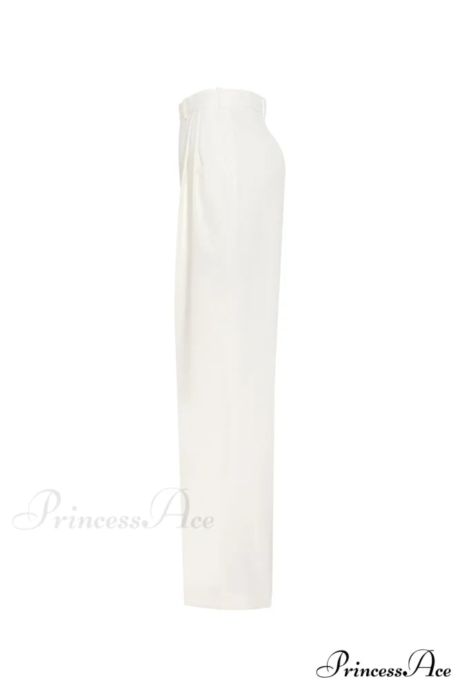 High-Rise White Suit Charming Pants Xo Xo