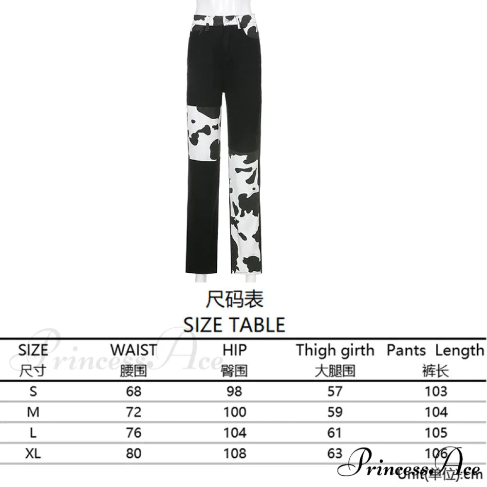 High Street Variegated Patchwork Jeans GL8396 Black / XS