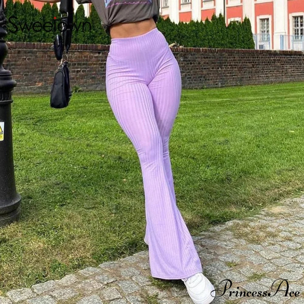 High Waist Aesthetic Female Vintage Pants