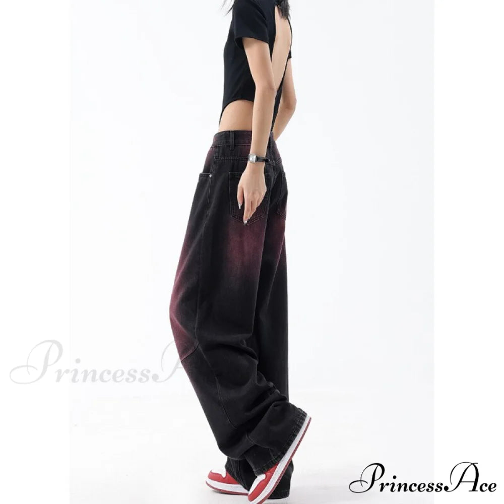 High Waist Baggy Wide Leg Pants Street Fashion