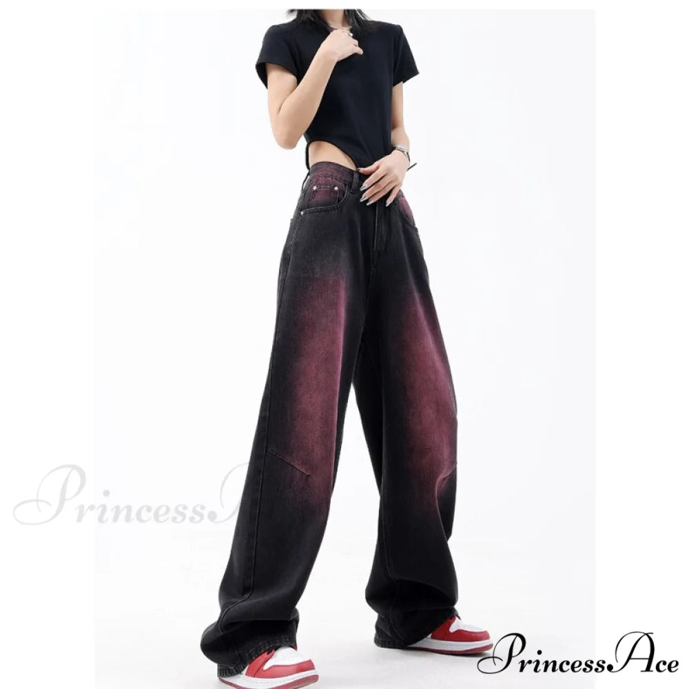 High Waist Baggy Wide Leg Pants Street Fashion