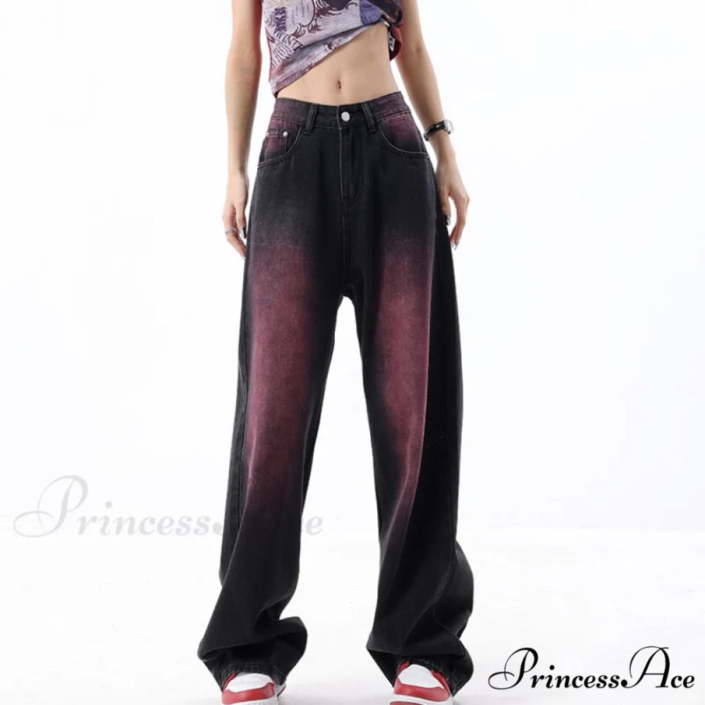 High Waist Baggy Wide Leg Pants Street Fashion