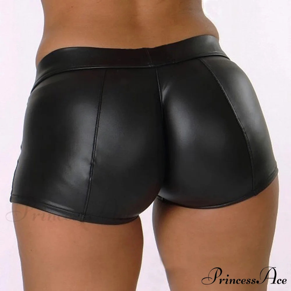 High Waist Bodycon Push Up Black Shorts