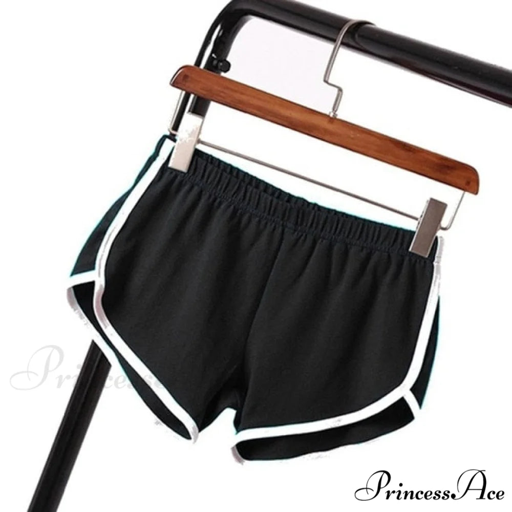 High Waist Elasticated Seamless Sport Shorts C Black 2 / XXXL