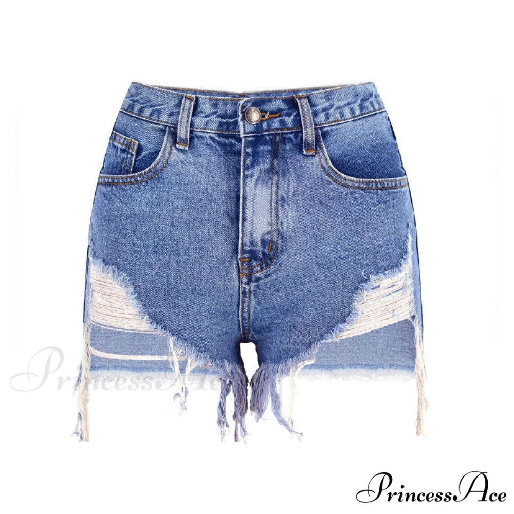 High Waist Graceful Buttons Flared Jeans XL / Blue