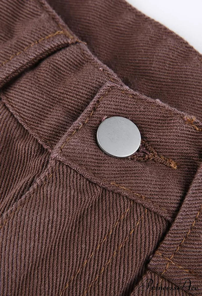 High Waist Graceful Irregular Denim Skort