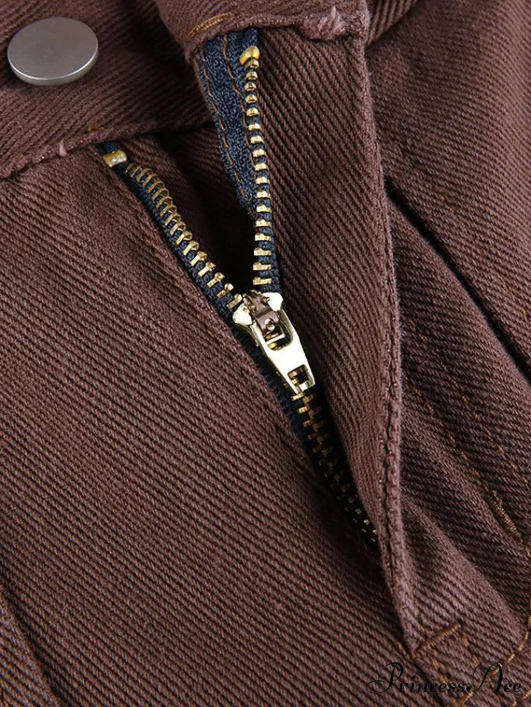 High Waist Graceful Irregular Denim Skort