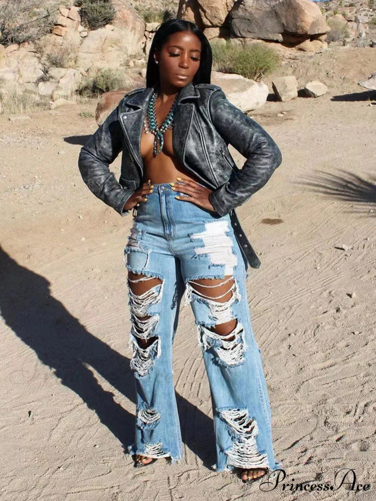 High Waist Graceful PU Pants