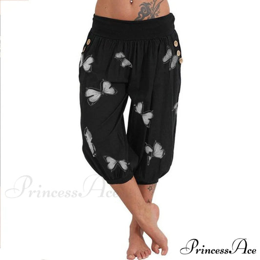 High Waist Harem Capris Pants