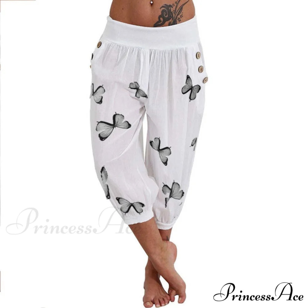 High Waist Harem Capris Pants