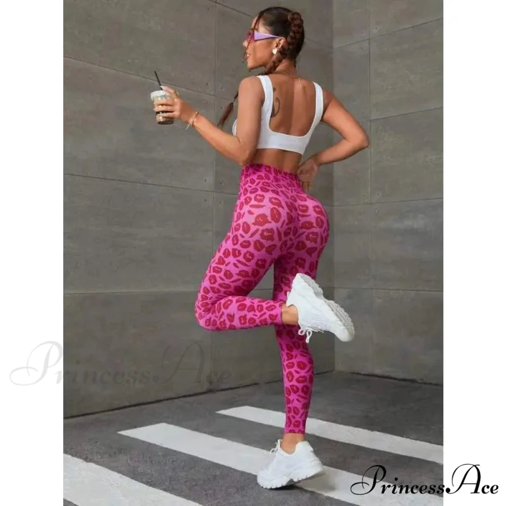 High Waist Leopard Seamless Butt Lift Yoga Fitness Legging