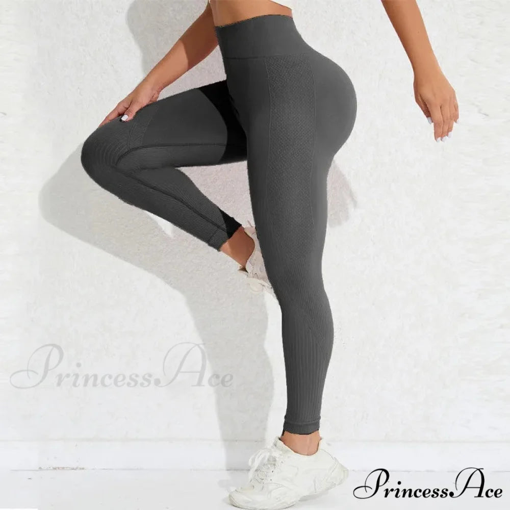 High Waist Seamless Butt Lift Knitting Gym Running Legging