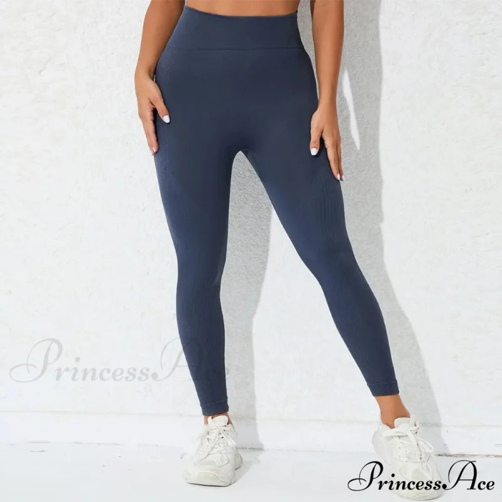 High Waist Seamless Butt Lift Knitting Gym Running Legging