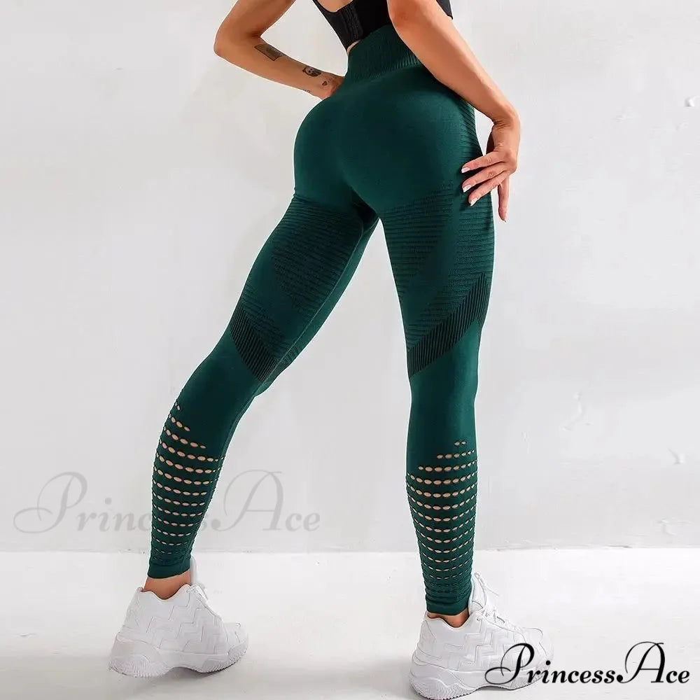 High Waist Sportswear Fitness Legging Green / S
