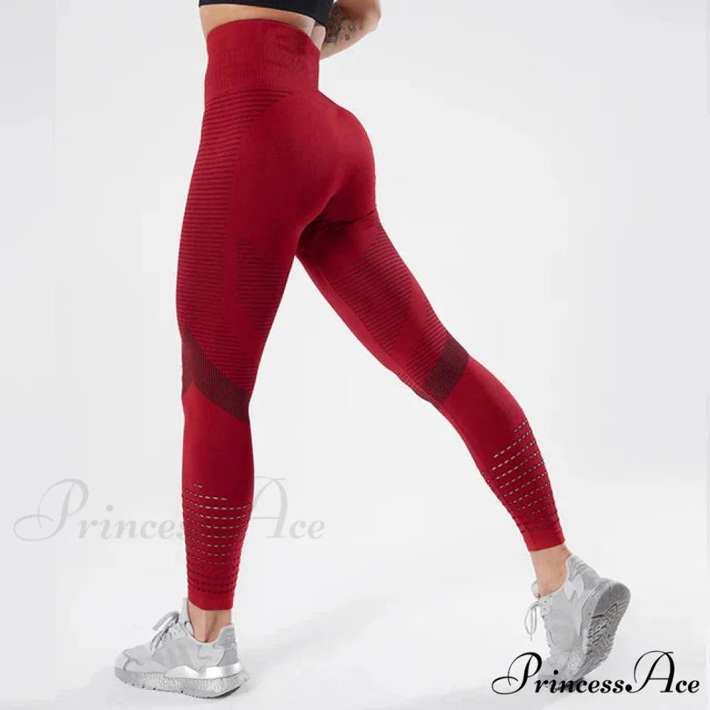 High Waist Sportswear Fitness Legging Red / S
